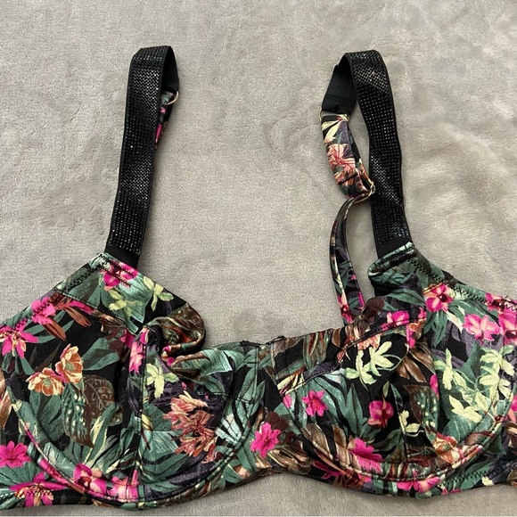 New! Victoria’s Secret Floral Shine Strap Wicked Push Up Bikini Top 4605 - Picture 4 of 8